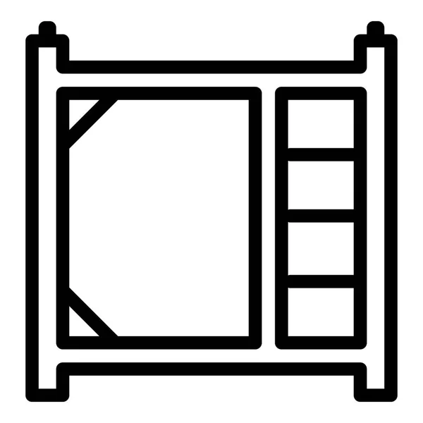 Steigers stuk pictogram, een overzicht van stijl — Stockvector
