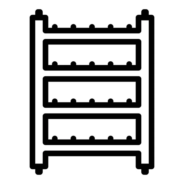 Metalen steigers pictogram, Kaderstijl — Stockvector