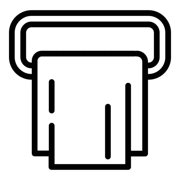 Toalha no ícone do banheiro, estilo esboço — Vetor de Stock