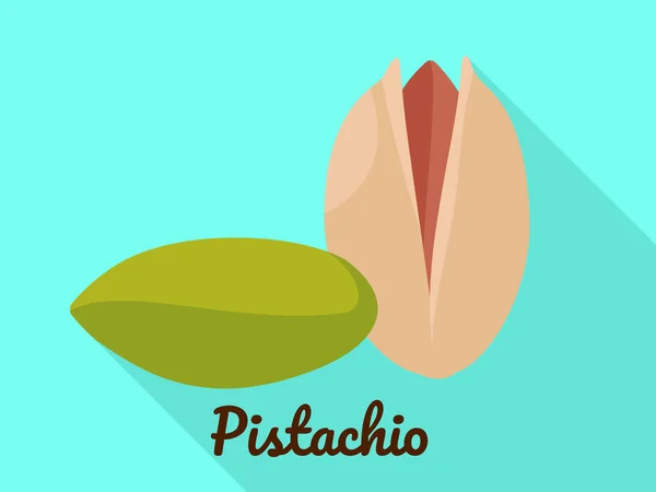 Icono de pistacho, estilo plano — Vector de stock