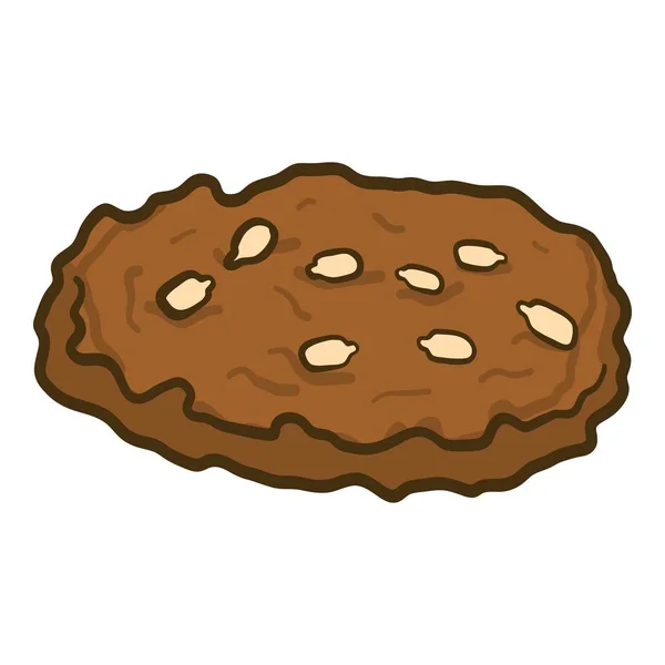Choco icono de galletas caseras, estilo dibujado a mano — Vector de stock