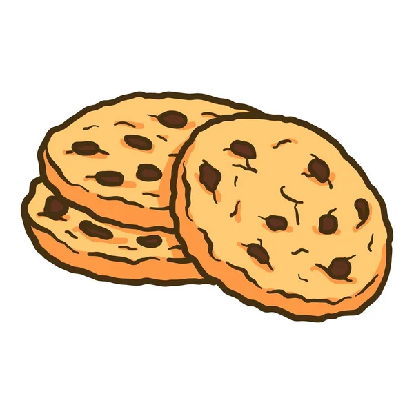 自制的 cookie 图标, 手绘样式 — 图库矢量图片