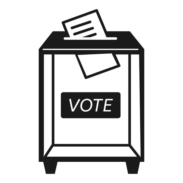 Transparent ballot box icon, simple style — Stock Vector