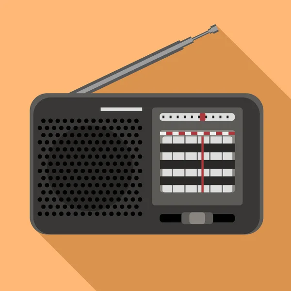 Am radio icon, flat style — Stock Vector