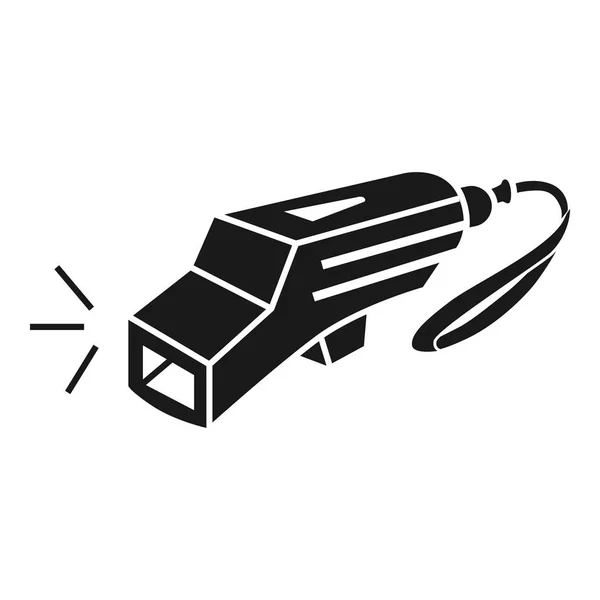 Scheidsrechter fluit pictogram, eenvoudige stijl — Stockvector