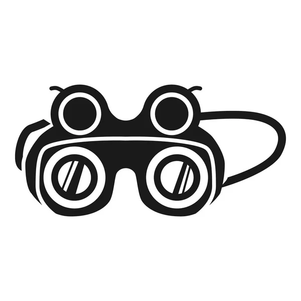 Soldador ronda gafas icono, estilo simple — Archivo Imágenes Vectoriales