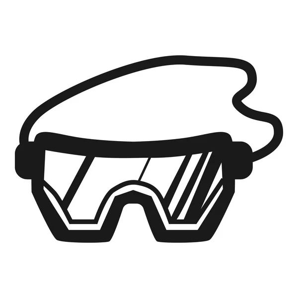 Ski glasses icon, simple style — Stock Vector