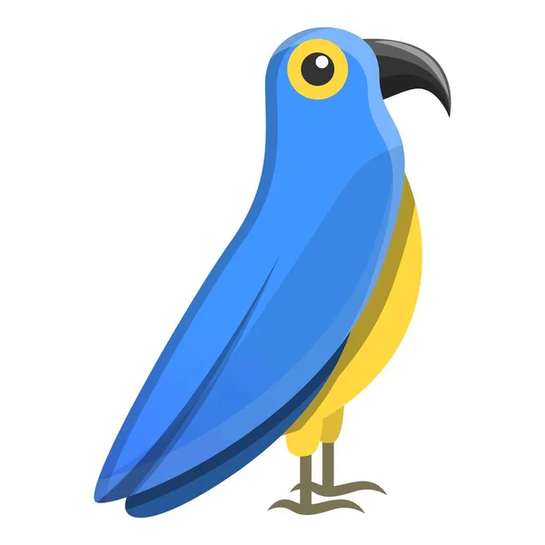 Экзотическая икона попугая, мультяшный стиль — стоковый вектор