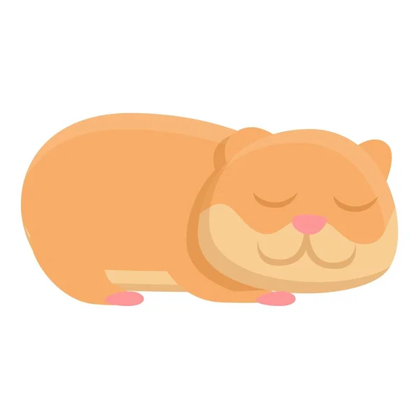 Sovande hamster ikon, tecknad stil — Stock vektor