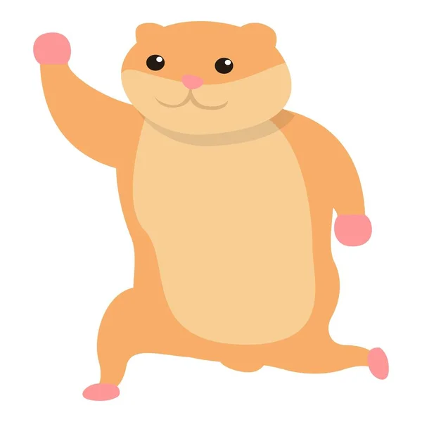 Glücklich hamster icon, cartoon stil — Stockvektor