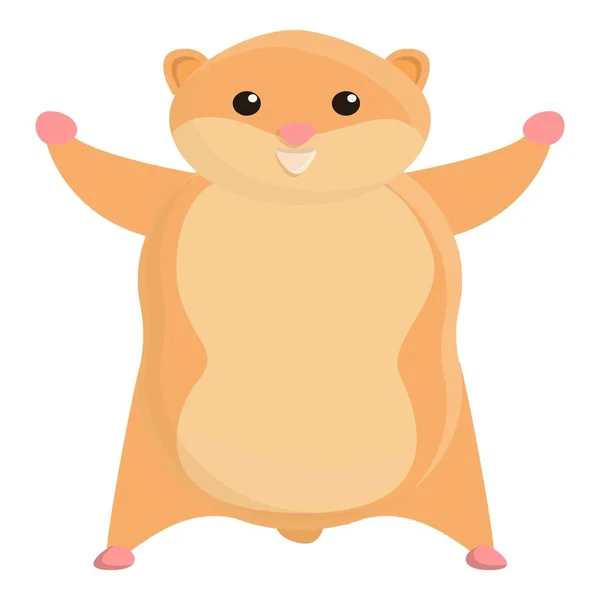 Nagetier Hamster-Ikone, Cartoon-Stil — Stockvektor