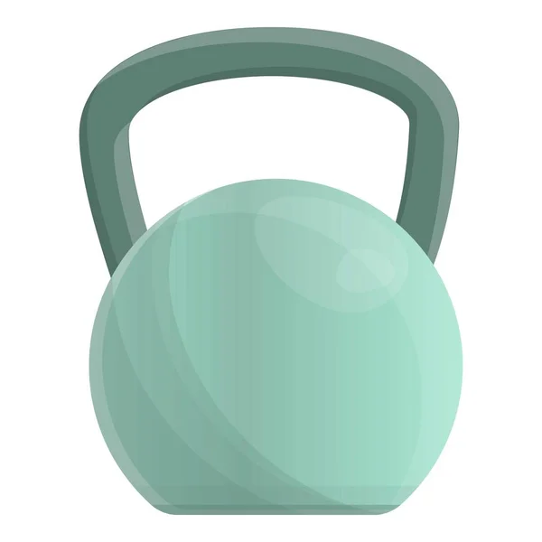 Kettlebell icona, stile cartone animato — Vettoriale Stock