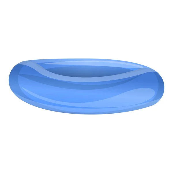 Piscina icono anillo azul, estilo de dibujos animados — Vector de stock