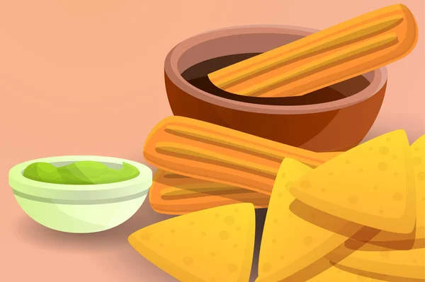 Mexikói tamales koncepció banner, rajzfilm stílusú — Stock Vector