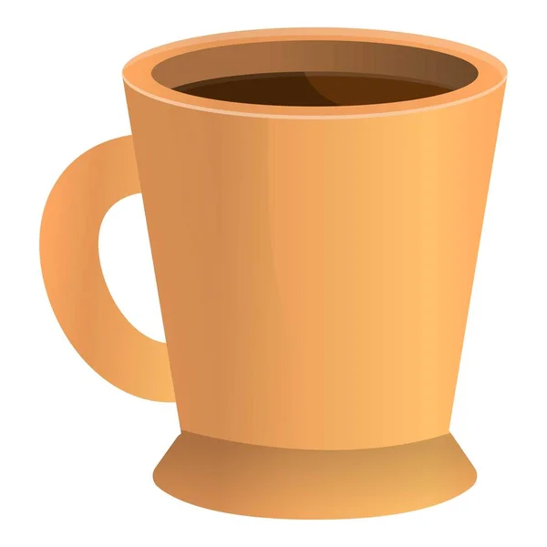 Чашку кава значок, стиль мультфільму — стоковий вектор