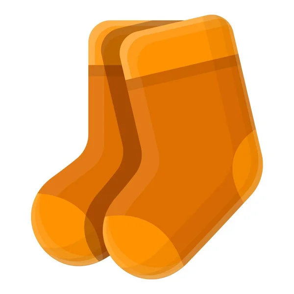 Icono de calcetines de invierno, estilo dibujos animados — Vector de stock