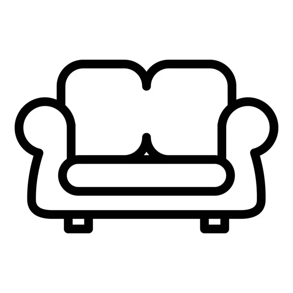 Koppla av soffa ikon, dispositionsformat — Stock vektor