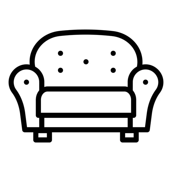 Casa icono de sofá, estilo de contorno — Vector de stock