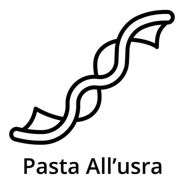 Pasta al usra icono, estilo de esquema — Vector de stock
