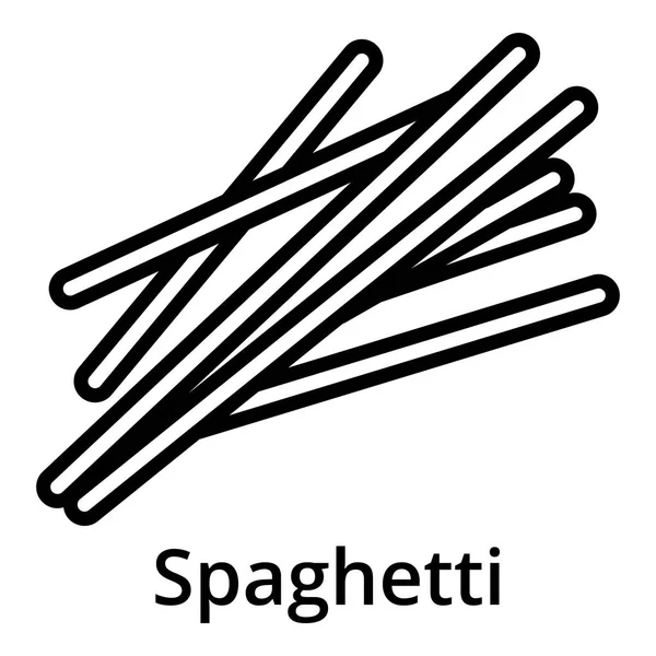 Icône spaghetti, style contour — Image vectorielle