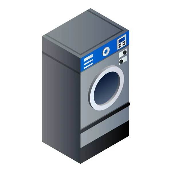 Wasserij wassen machine-symbool, isometrische stijl — Stockvector