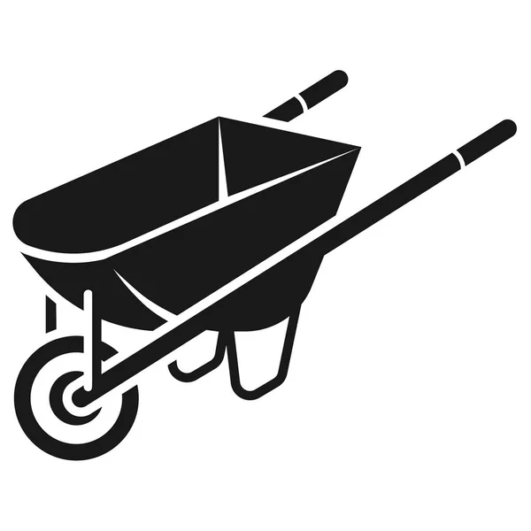 Icono de carretilla de construcción, estilo simple — Vector de stock
