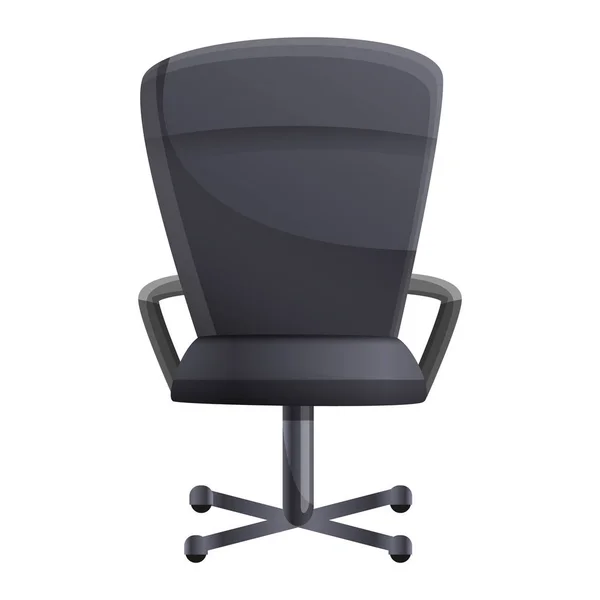 Icône de chaise patron en cuir, style dessin animé — Image vectorielle