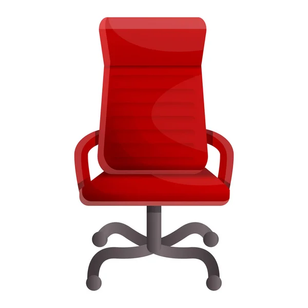 Rode luxe stoel pictogram, cartoon stijl — Stockvector