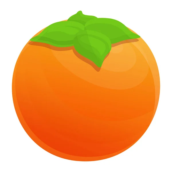 Icône Persimmon, style dessin animé — Image vectorielle