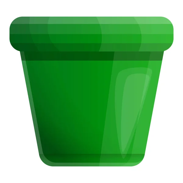 Lege plant pot pictogram, cartoon stijl — Stockvector