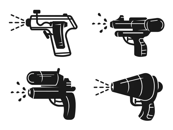 Spritzpistole Symbole gesetzt, einfachen Stil — Stockvektor