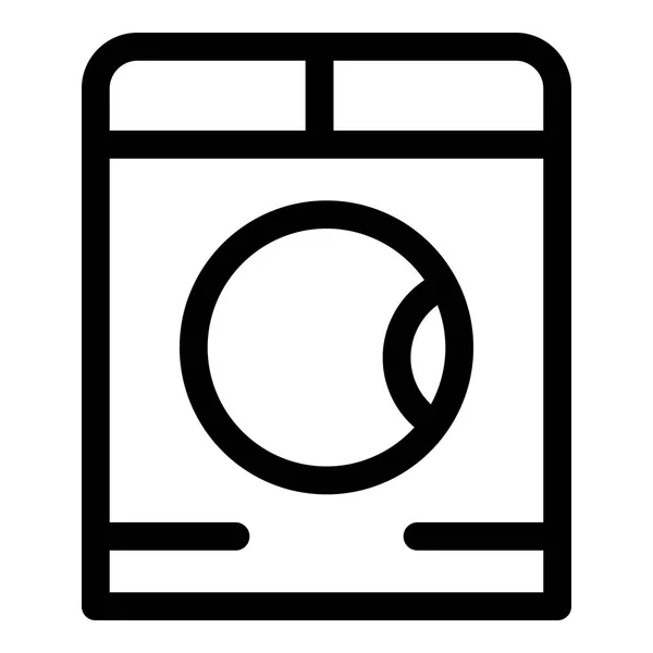 Modern wash machine icon, outline style — Stock Vector