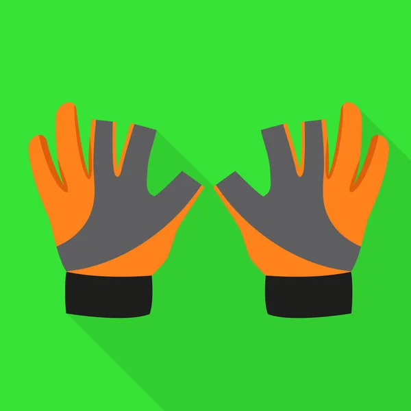 Guantes de senderismo icono, estilo plano — Vector de stock