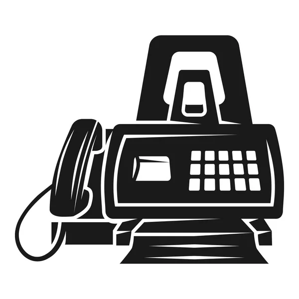 Fax-Symbol von der Vorderseite, einfacher Stil — Stockvektor