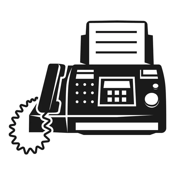 Pictogram Fax afdrukken, eenvoudige stijl — Stockvector