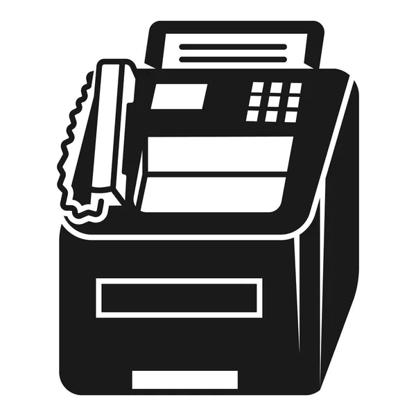 Grande icône de fax, style simple — Image vectorielle
