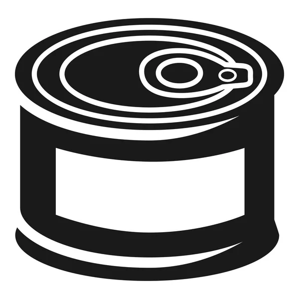 Canned food icon, simple style — Stock Vector