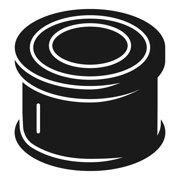 Aluminum canned food icon, simple style — Stock Vector