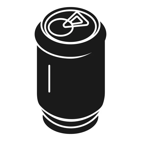 Aluminium soda kan ikonen, enkel stil — Stock vektor