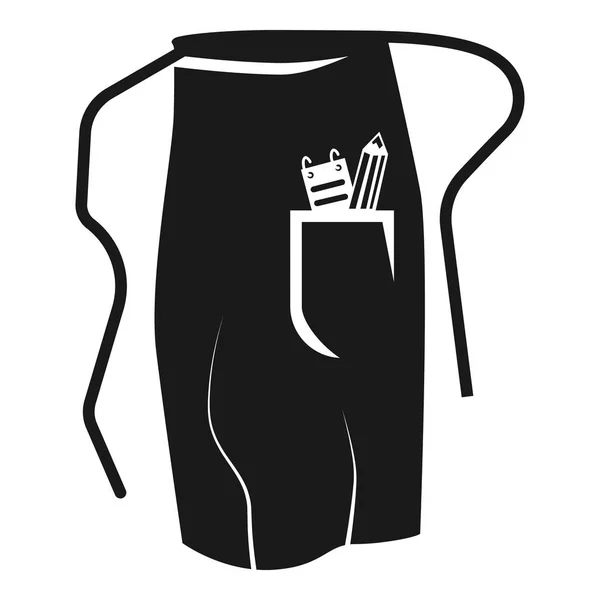 Ikona fartuch kelnera, prosty styl — Wektor stockowy