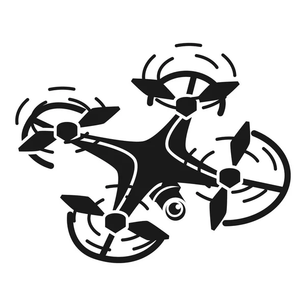 Drone Draufsicht Symbol, einfacher Stil — Stockvektor
