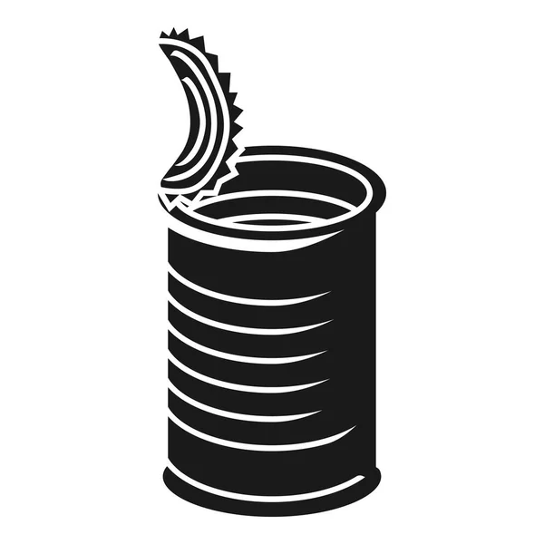 Open canned vegetables icon, simple style — Stock Illustration Open canned vegetables icon, simple style Vector Graphics