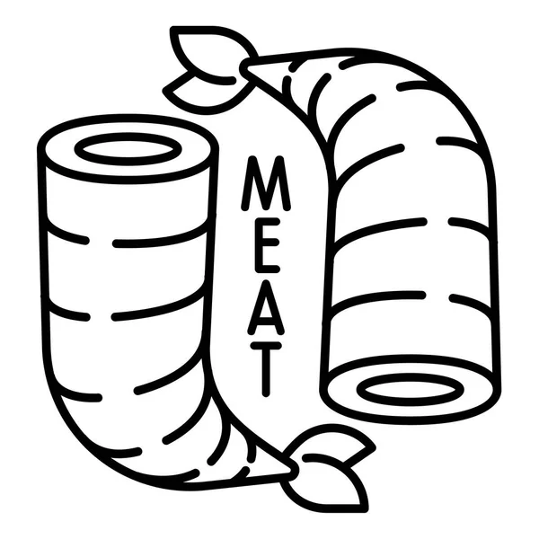Icône de viande de crevette, style contour — Image vectorielle