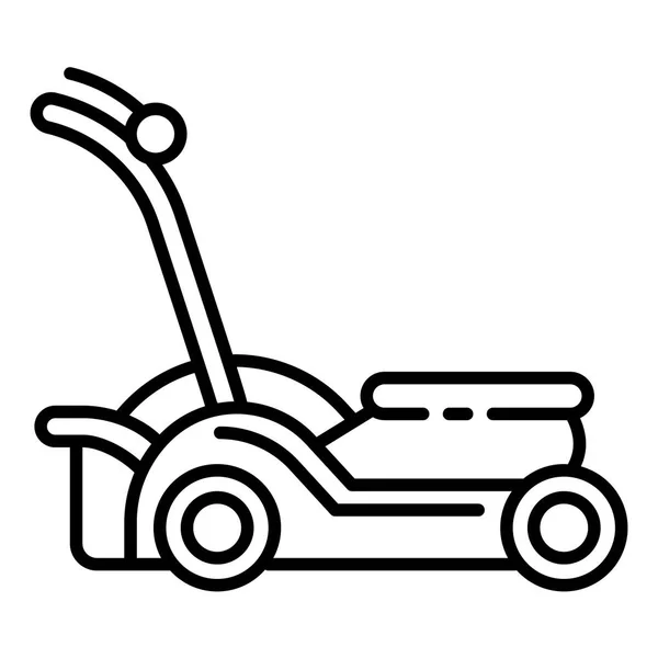 Tuin grasmaaier pictogram, Kaderstijl — Stockvector