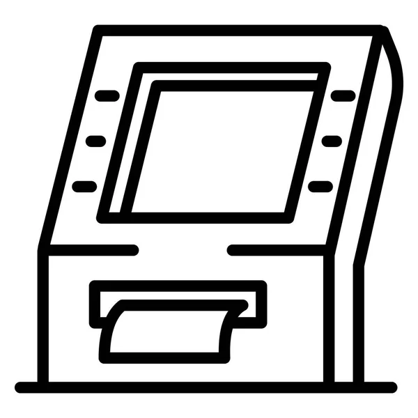 Icône de la machine de paiement, style contour — Image vectorielle