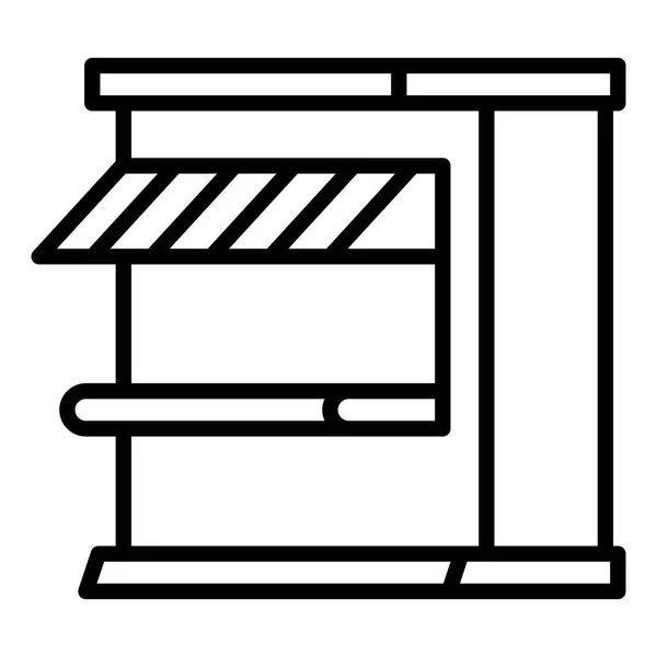 Straatwinkel icoon, outline stijl — Stockvector