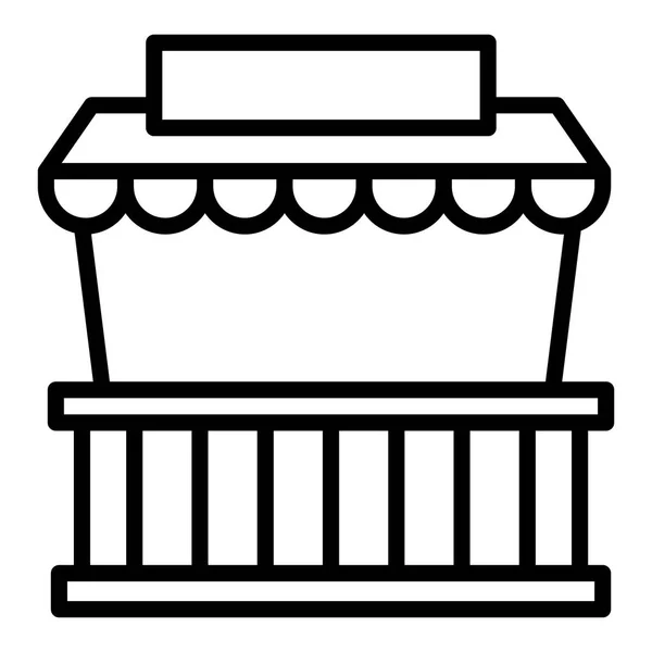 Icono de la tienda de quioscos callejeros, estilo de esquema — Archivo Imágenes Vectoriales