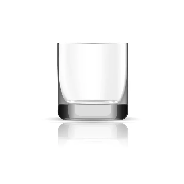 Leeres Whiskey-Glas, realistischer Stil — Stockvektor