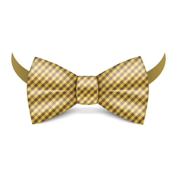 Icono de corbata a rayas de oro, estilo realista — Vector de stock