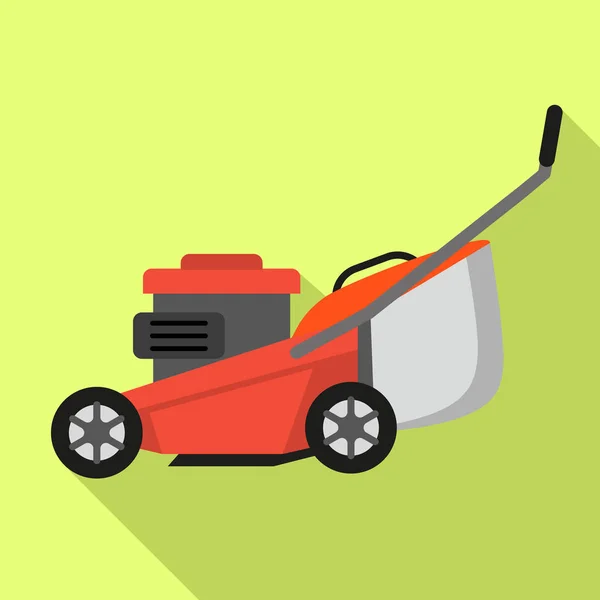 Lawnmower icon, flat style — Stock Vector